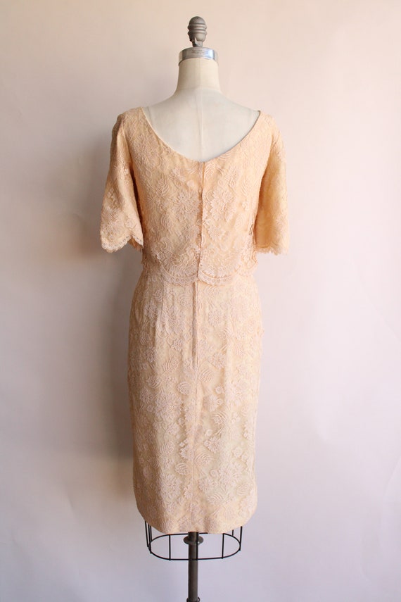 Vintage 1960s Dress, Pink Illusion Lace Fluttery … - image 9