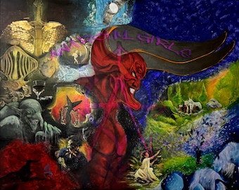 Arte de fan de la película Legend: Pintura de fantasía oscura de Tim Curry Demon