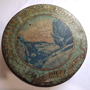Vintage tin - France - Specialite de Berlingois EB Esme Patisseur - Pastry tin - antique tin- bakery tin, French bakery tin