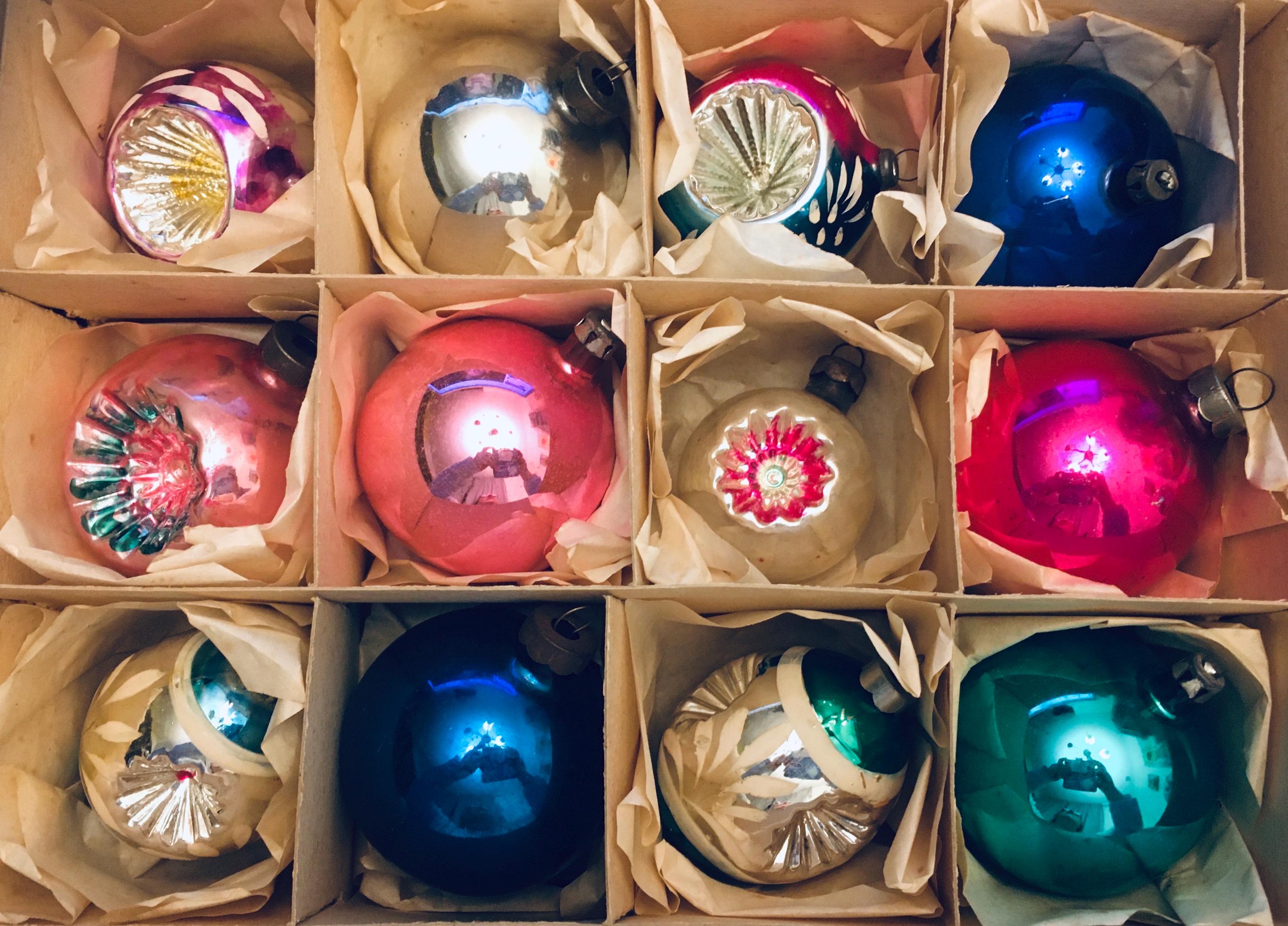 アメリカ　ハンドメイド　手描き　ガラス　オーナメント　箱入り　電車　鉄道 アメリカ ハンドメイド 手描き ガラス オーナメント 箱入り 電車 鉄道