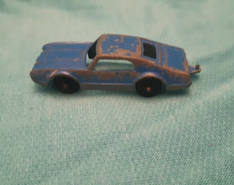 Vintage Die cast blue car. Tootsie Toy Car, metal toy, some wear, blue car, blue toy,  MCM toy car, Made in the USA,