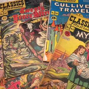 Bandes dessinées anciennes - Classiques illustrées - Des années 40 - Très bon état. Choisissez l'histoire que vous voulez, des bandes dessinées vintage, des dessins animés