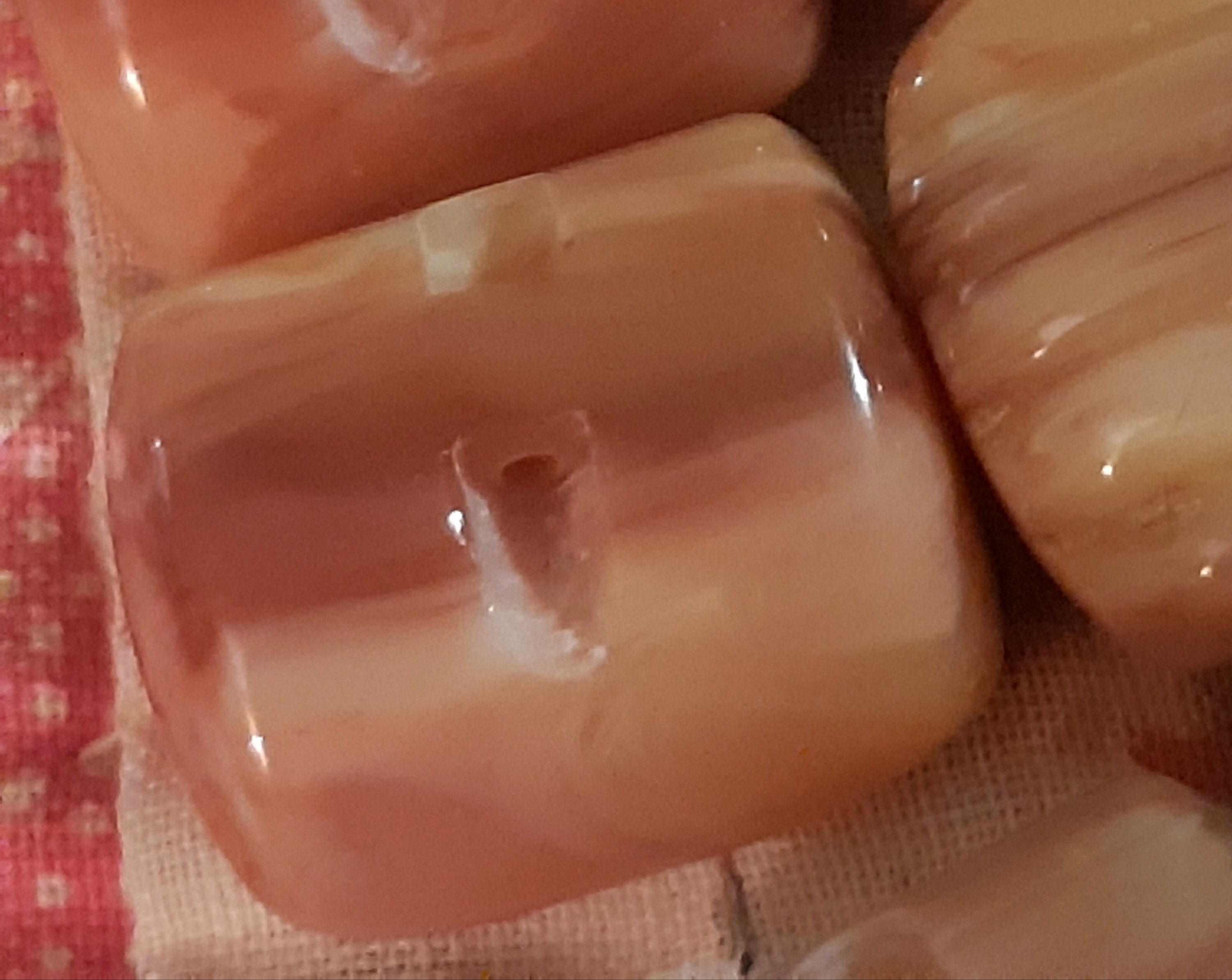 Vintage Caramel Marbled Ridged Rectangle Buttons- 9 Lucite Buttons ...