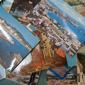 Spanje vintage gekleurde glanzende toerismepostkaarten uit de jaren 1918 tot 60 - kies hoeveel je er wilt - souvenirkaarten - vintage ansichtkaarten