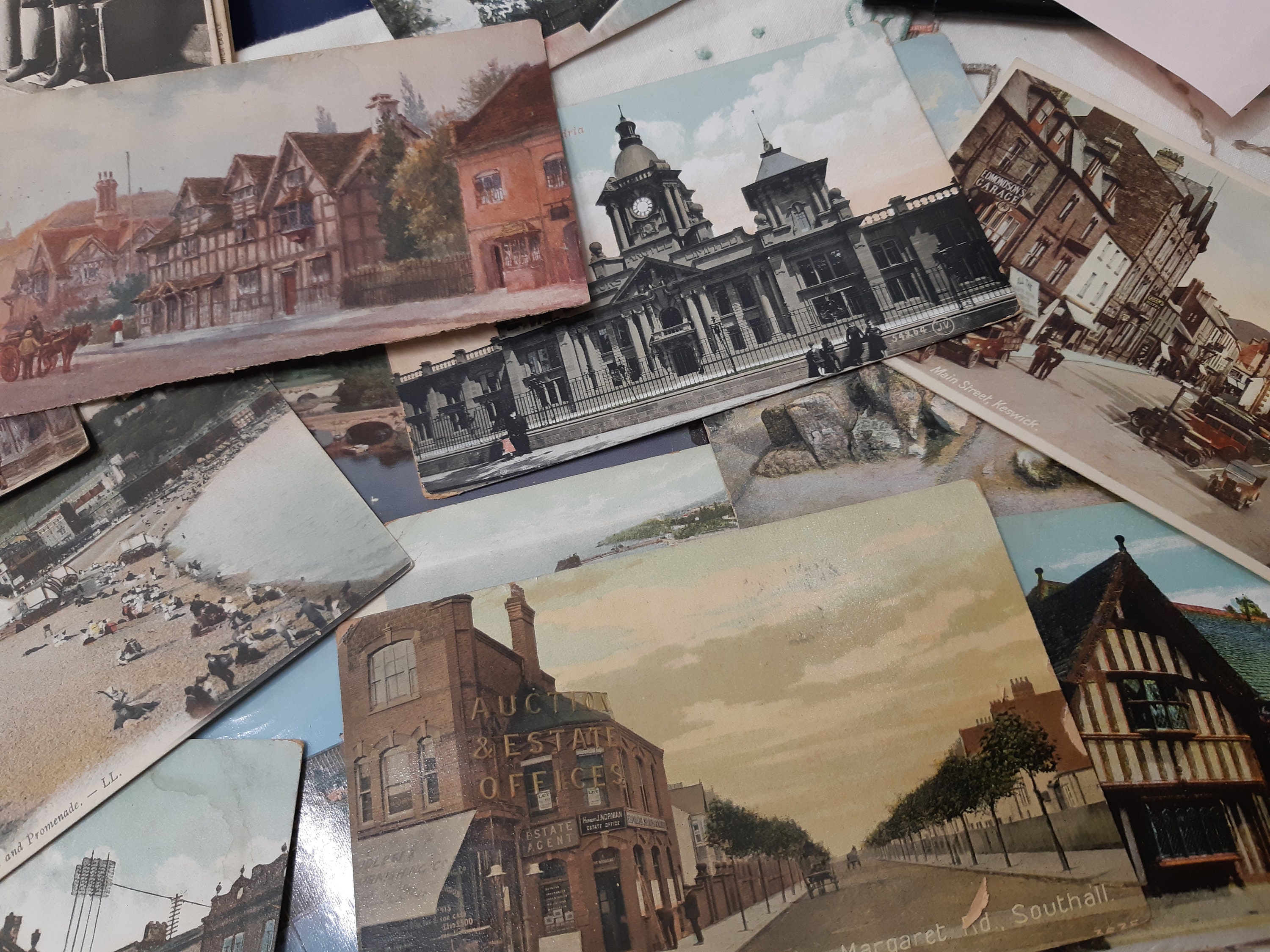 1960年/海外ポストカード/一点モノ Antique United Kingdom Postcards: 1909-1960s Tinted Litho & Colour