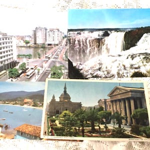 Postales vintage de turismo de Brasil en colores brillantes de 1918 a los años 60: elija cuántas desea: tarjetas de recuerdo, postales vintage
