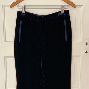 Y2K Giorgio Armani designer vintage velvet tuxedo trousers size 8 made in Italy