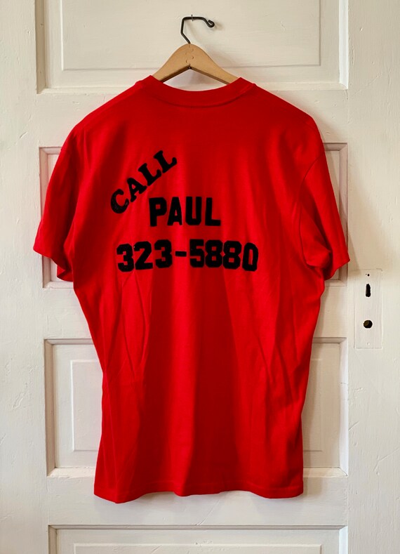 Vintage T-shirt Iron-on Velvet Print Sizes Medium to Large