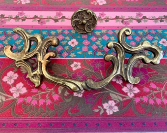 set of vintage brass dresser drawer or cabinet pulls