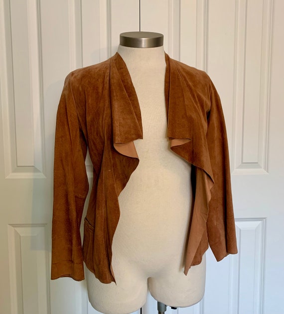 SOLD! 1990s vintage Chicos brown suede leather bo… - image 2