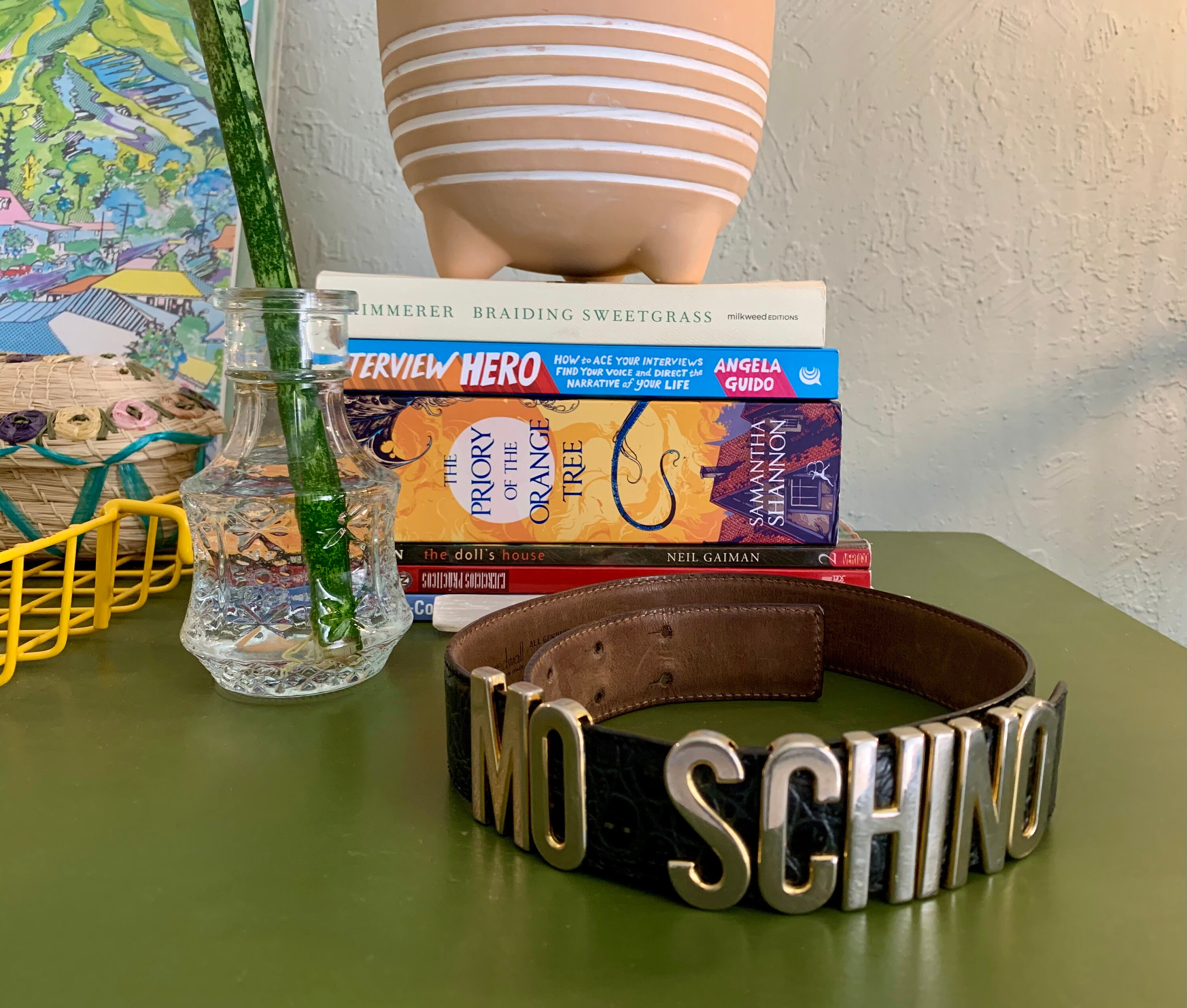 Vintage Moschino belt 90s Y2K 90s Moschino Silver Leather Belt - Lucky Vintage main image 4