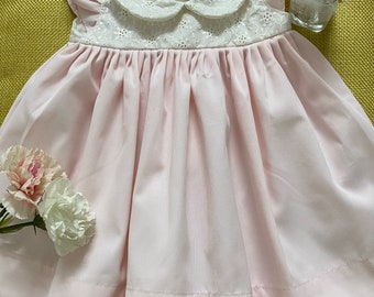 Baby pink corduroy girls dress