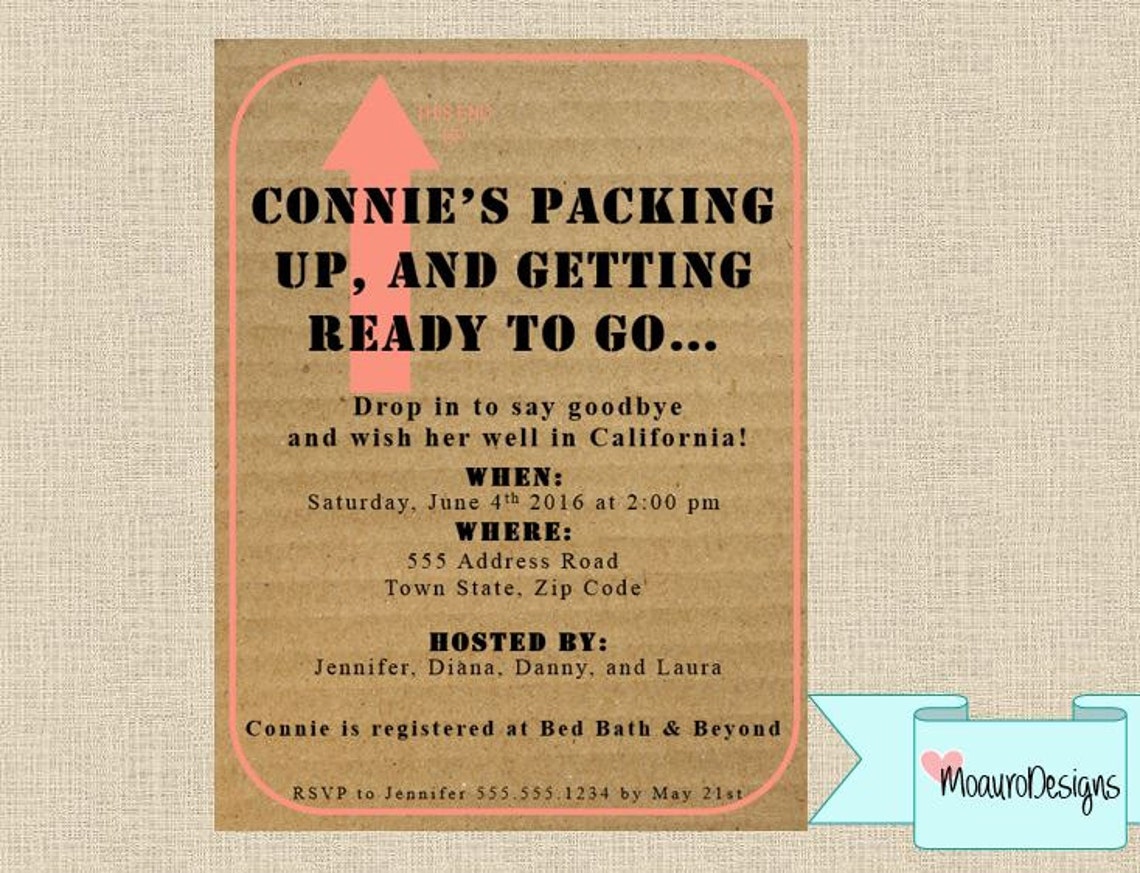 Moving Invitation Etsy