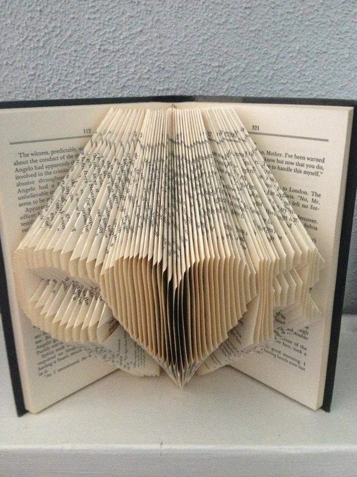 Book Art - Custom Initials First Anniversary Gift
