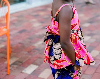 African Clothing for kids - African Clothing for Girls - Ankara Print Kids Clothing - Kids African Clothes - African Print Girls Top