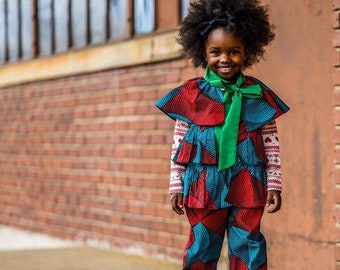 African Clothing for kids - African Clothing for Girls - Ankara Print Kids Clothing - Kids African Clothes - African Print Kids Clothing