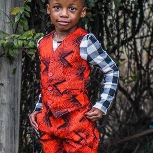 African Clothing for kids African Clothing for Boys Ankara Print Kids Clothing Kids African Clothing Set-African Print Kids Clothing image 1