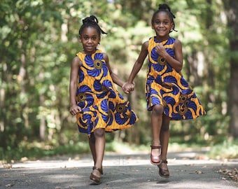 African Clothing for kids - African Clothing for Girls - Ankara Print Kids Clothing - Kids African Clothes - African Print Girls Dress