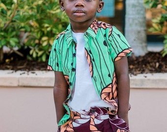 African Clothing for kids - African Clothing for Boys - Ankara Print Kids Clothing - Kids African Clothing Set-African Print Kids Clothing