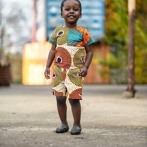 Jide Two Print Ankara Boys Two Piece Set African Print Boys Clothing Boys Clothing Set image 2