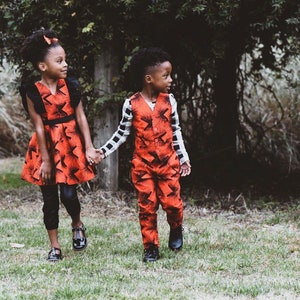 African Clothing for kids African Clothing for Boys Ankara Print Kids Clothing Kids African Clothing Set-African Print Kids Clothing image 3