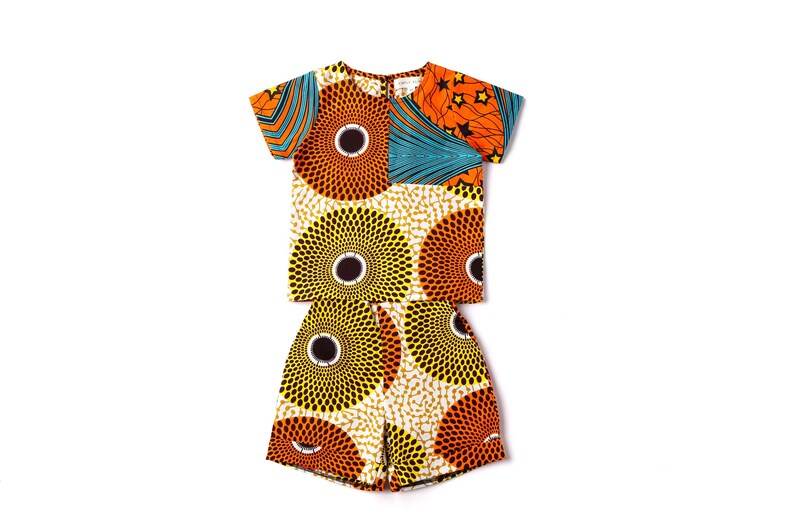 Jide Two Print Ankara Boys Two Piece Set African Print Boys Clothing Boys Clothing Set image 4