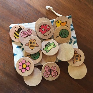 Wooden Matching Game, Toddler Toys, Montessori Toys, Animal Memory Games for Kids, Christmas gift for kids, Stocking Stuffer for toddlers