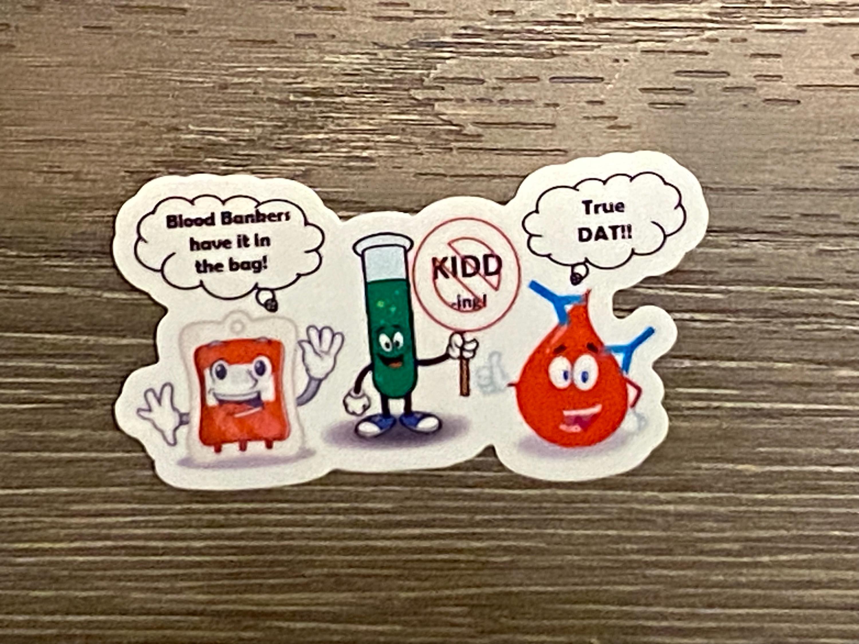 Blood Bank Sticker, Lab Week Gift for Coworkers, Laboratory Scientist ...