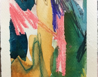 Abstract mixed media painting