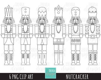 CHRISTMAS digital stamps, nutcracker digi stamps, commercial use, coloring page, nutcracker images, instant download, xmas, christmas images
