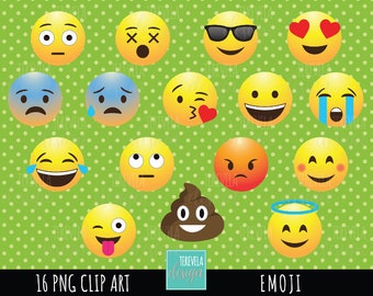EMOJI clipart, emoticons clipart, commercial use, party, emoji graphics, smiley face, face emoticons, emoji face, cute