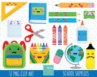 SCHOOL clipart, teachers graphics, commercial use, back to school clipart, college clip art, kawaii clipart, cute graphics, pencil