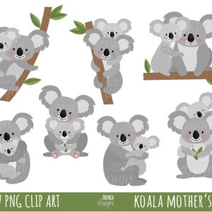 MOTHER&#39;S DAY clipart, mom clipart, KOALA clipart, commercial use, animals, koalas, mothers day, mother, bears, bear