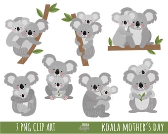 MOTHER'S DAY clipart, mom clipart, KOALA clipart, commercial use, animals, koalas, mothers day, mother, bears, bear