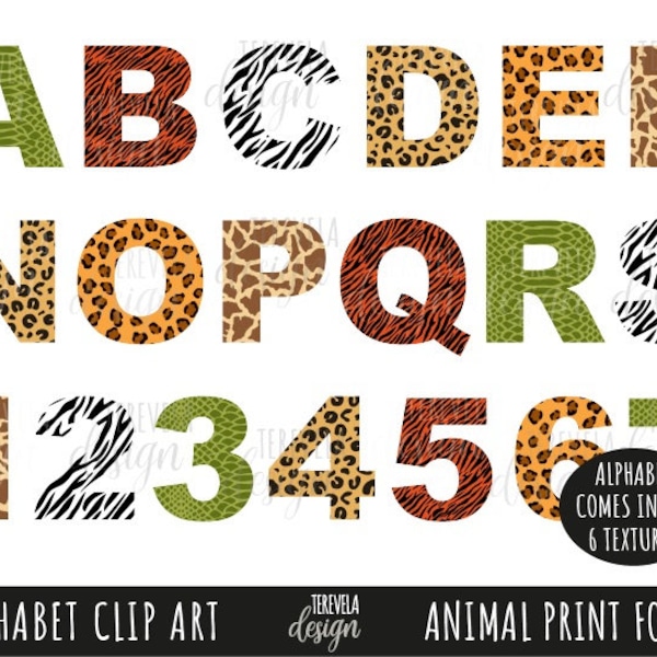 Animal print font,  SAFARI font, zoo, leopard font, cheetah font, zebra font, commercial license, snake font, animal font, giraffe, tiger