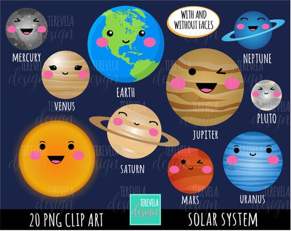 planets in the solar system clipart