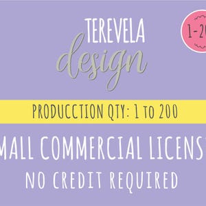 SMALL Commercial License, EXTENDED LICENSE, Commercial Use, commercial License, No Credit Required, clipart commercial license, extended use