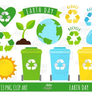 EARTH clipart, earth day clipart, recycle clipart, commercial use, ecology, natural, environment, world, planet, natural, green, garbage