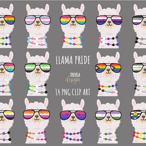 Lama pride clipart, lama gay, LGBTQ pride, LGBTQ lama, bi, lesbisch, gay, trascender, gay vlag, polyseksueel, non binair, queer, diversiteit