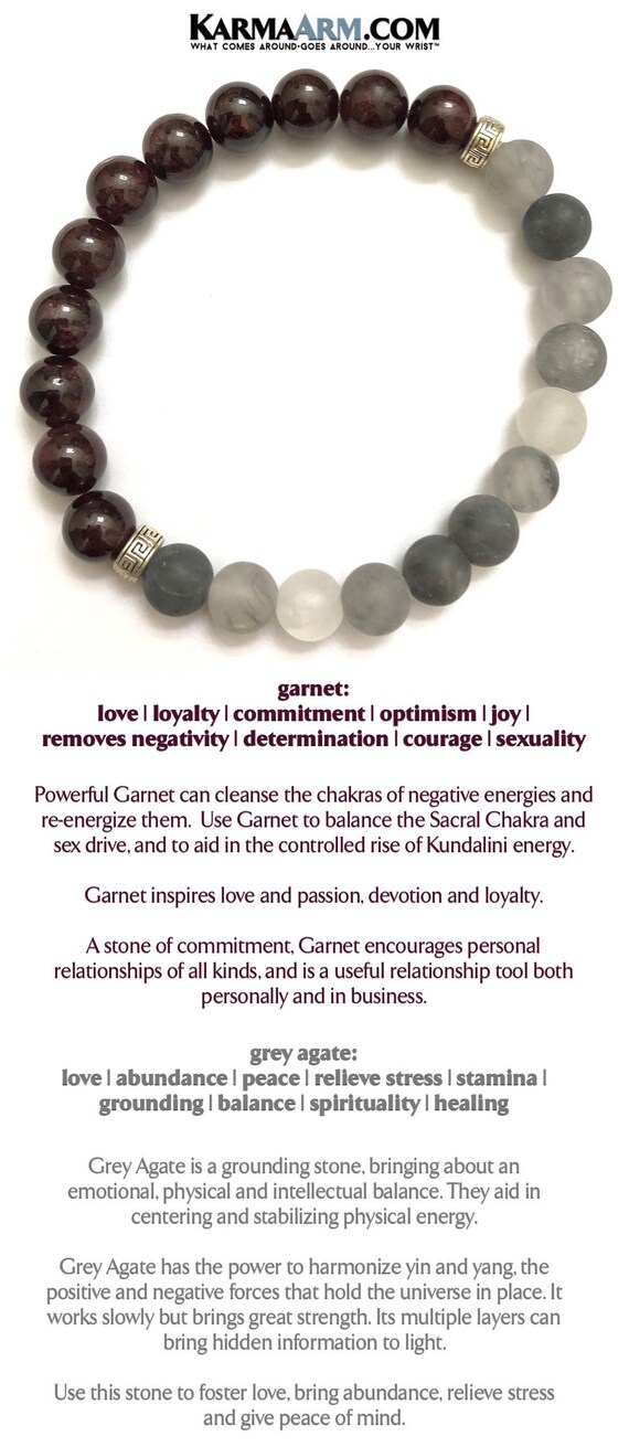 Natural Sodalite Bronzite Meditation Spiritual Stretch Mantra Reiki Healing Energy Boho Chakra Wrap Yoga Jewelry /& Gifts Confidence KarmaArm Greek Key Bracelet