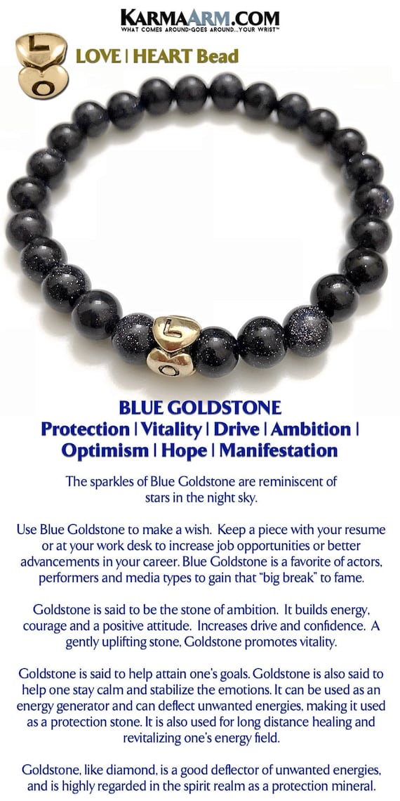 Courage: Black Onyx Yoga Chakra Meditation Bracelet KarmaArm Love Bracelet Gemstone Stretch Chakra Reiki Healing Energy Beaded Meditation Jewelry Love Bead