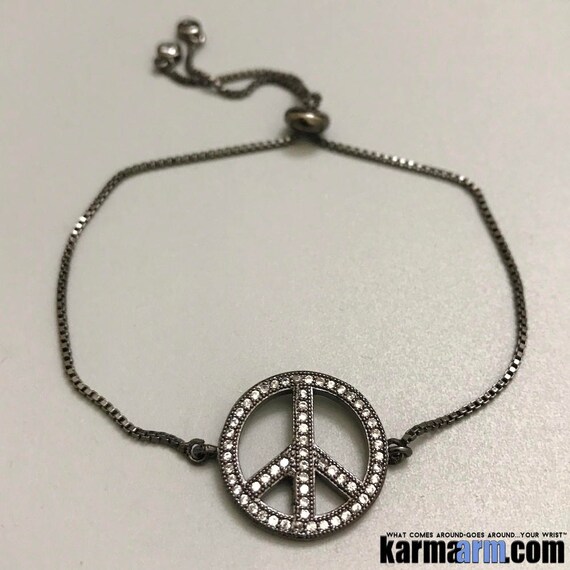 KarmaArm - BoHo Bracelets, Tennis Bracelets, TRANQUILTY: Peace Sign ...