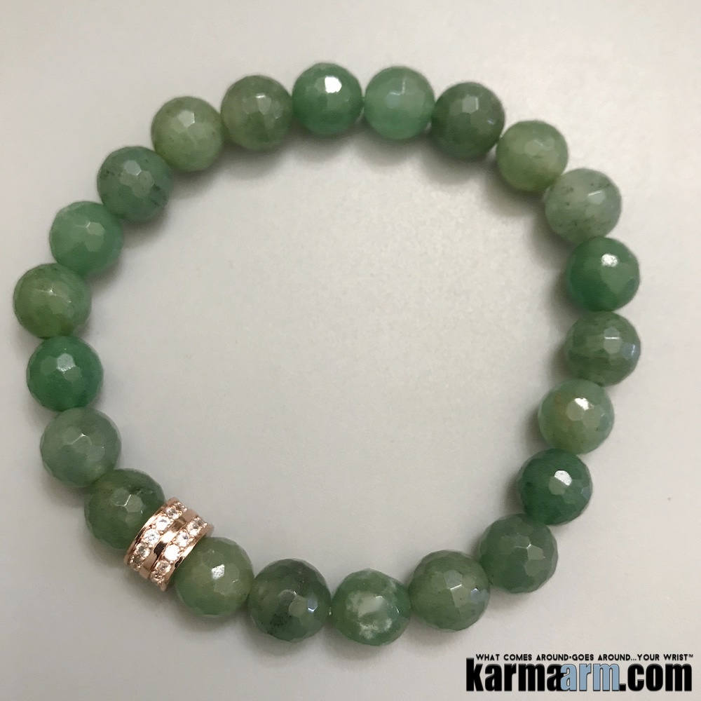 Beaded Bracelets BoHo Jewelry FULL HEARTS: Green Quartz | Etsy