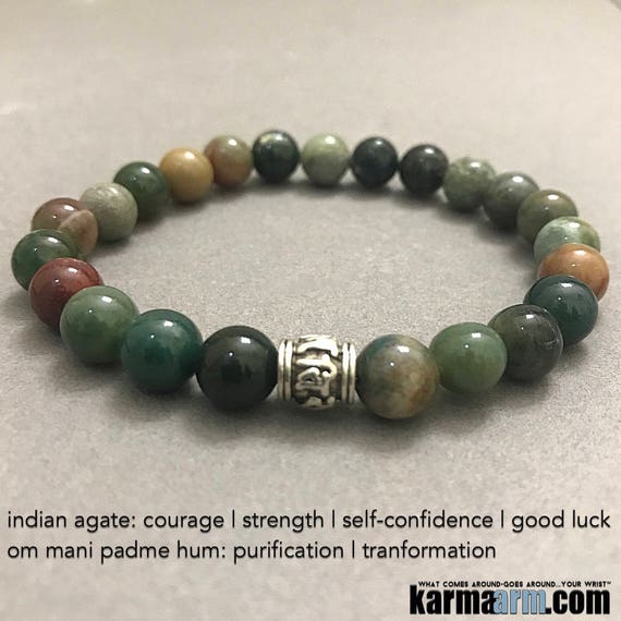 Buddha Bracelet Hand Carved Driftwood Buddha Yoga Chakra Bracelet Om Mani Padme Hum Mantra Prayer Wheel: Black Onyx Boho Zen Meditation Jewelry