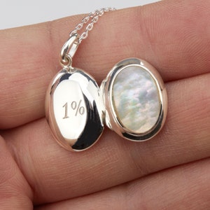 Mother of pearl sterling silver oval locket with photo,Oval photo Locket clad with mother of pearl,Memory locket,June birth locket gift