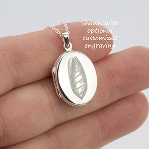 Medallón ovalado de plata esterlina del tamaño de una moneda de diez centavos con foto, medallón de recuerdo, medallón conmemorativo, regalo de medallón de boda, regalo de pérdida familiar, regalo del Día de la Madre