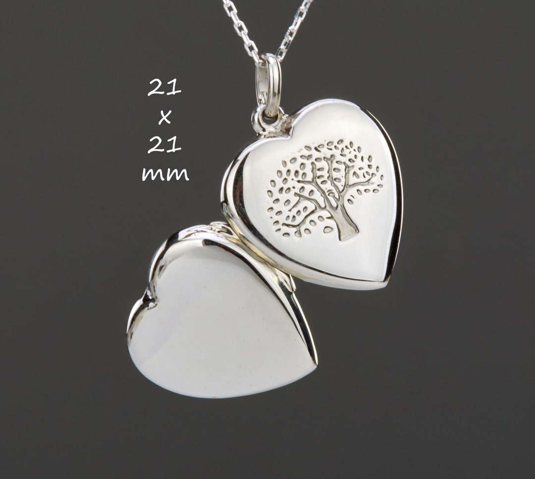 Remembrance Locket Tree of Life Sterling Silver Heart Locket With Photo,personalized ...