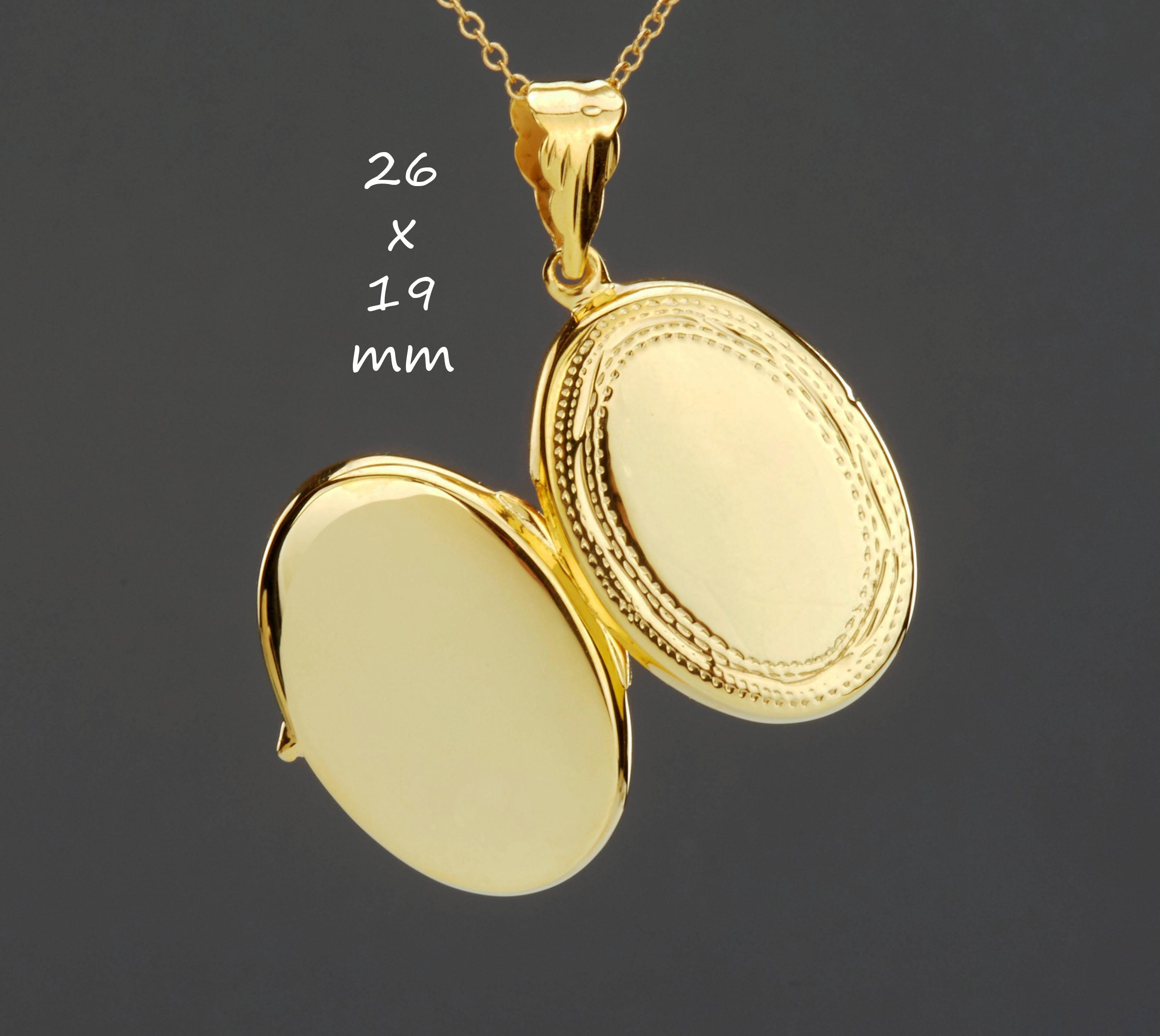 Remembrance Locket Custom Engrave Gold Oval Photo Locket,personalized Rose Gold Locket ...