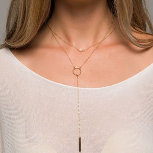 Personalized  double layered karma bar necklace,engraved bar,Pearl choker necklace,Location Necklace,Roman numeral bar,Coordinates Necklace