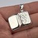 Engraved Sterling Silver Box Locket,personalized Rectangle Photo Locket ...